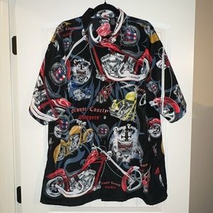 Orange County Choppers Men's Button-Down Shirt – XXL - Vintage - Great Condition